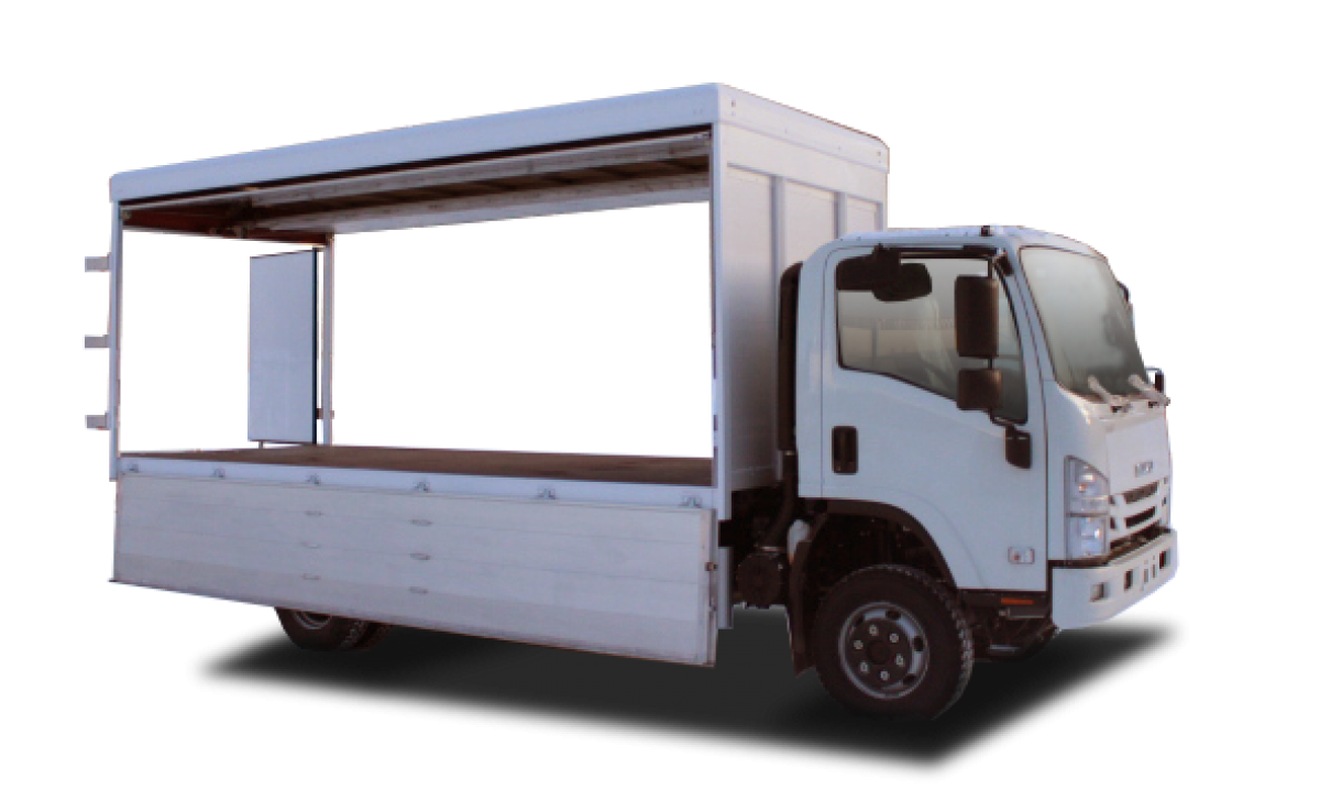 ELF 8.0 4x4 Промтоварный фургон с трехсторонней загрузкой